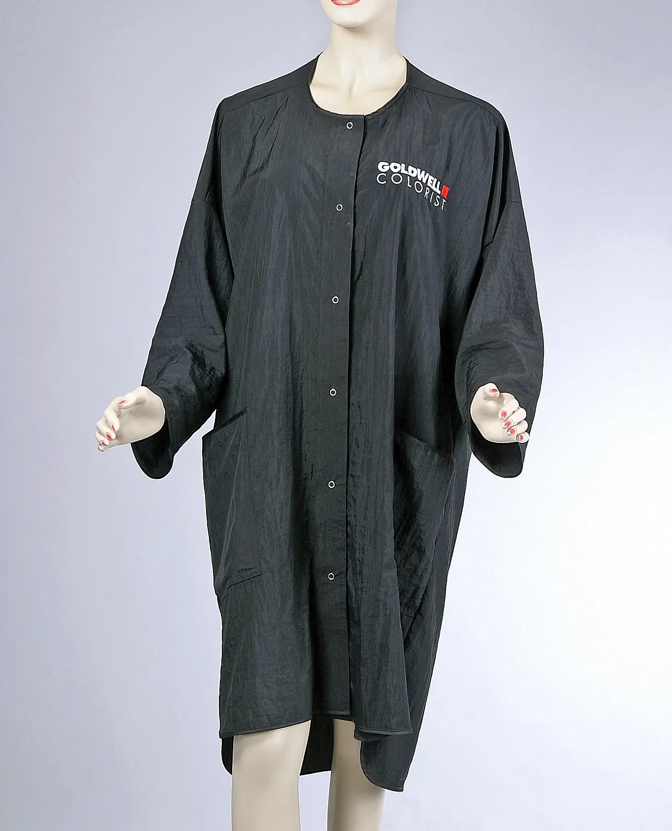 Черный нейлон Парикмахерская халат кимоно