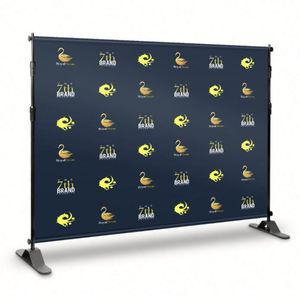 Custom Backdrop Step and <b>Repeat</b> Banner for Trade Show Exhibition Photography Party Event Decoration Backdrop Background - Product Image 3