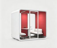 Cabine de réunion insonorisée modulaire, cabine acoustique moderne pour immeuble de bureaux, hôpital, école, aéroport, espace commercial CE