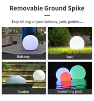 Ballon lumineux LED d'extérieur multicolore avec télécommande Panneau solaire magique Boule gonflable Mini lumières Electronique grand public