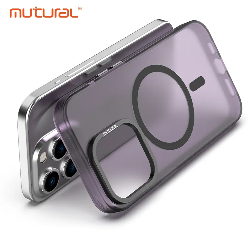 Per iPhone15 serie Fog custodia magnetica Wireless ricarica moda Cover per iPhone 15 Pro Max PC + Metal Business Case