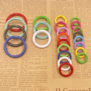 DWDP interno 22mm esterno 30mm(6.35g) colorato porta anelli O anello in metallo per portachiavi moschettone anello rotondo - Product Image 4