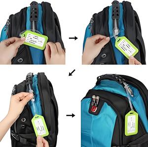カスタム3Dネームタグ柔らかいゴムPVC荷物タグビニール袋タグ旅行用搭乗カード付き - Product Image 4