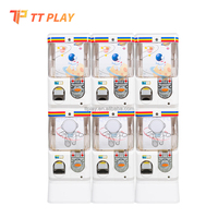 Distributeur de capsules interactif transparent pas cher pour jouets Gashapon, 45-75 mm, design blanc moderne pour centre de divertissement