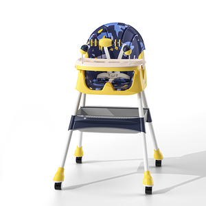 Seggiolino Passeggino Pieghevole Multifunzione per Bambini con Imbracatura a 5 Punti, Doppio Ripiano Staccabile, Ruote e Cestino Laterale - Product Image 1