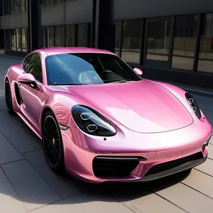 超哑光深粉色汽车包装乙烯基无气泡光泽汽车装饰膜汽车包装乙烯基