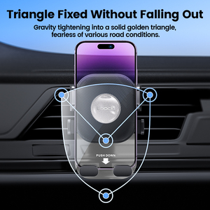 <span class=keywords><strong>Support</strong></span> de téléphone de voiture Toocki Stable Air Vent Rotation à 360 ° <span class=keywords><strong>Support</strong></span> de serrage automatique pour téléphones de 4.7 à 7 pouces pendant la conduite - Product Image 4