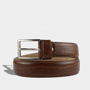 Cinturones de Cuero Vacuno Original con Hebilla Personalizada Hecha a Mano y Chapada en Aleación, Cinturones de Lujo para Hombre para Jeans y Pantalones de Vestir - Product Image 5