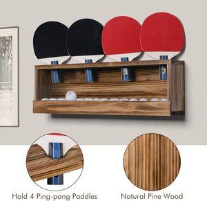 Supporto da parete per racchette da <span class=keywords><strong>ping</strong></span> <span class=keywords><strong>pong</strong></span>, espositore per 4 racchette da tennis tavolo - Product Image 5