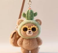 Peluches personnalisées à succès en 2025, animaux mignons/thème festif, jouets en peluche pour accessoires de sac, machine à griffes avec broderie/impression