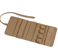 Microfibre 24*10cm Portable Multifonctionnel Petit Bijoux Rouleau Boucles D'oreilles, Bagues, Boucles D'oreilles, Colliers Sac De Rangement Pochette À Bijoux