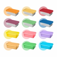 Lekfre Récipient de stockage de cuisine avec couvercle en silicone personnalisé avec couvercle Récipient alimentaire en acier inoxydable Congélateur Boîtes de stockage des aliments pour la viande