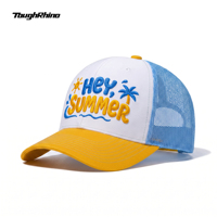 Casquette Trucker ToughRhino Custom Richardson 112 à 6 panneaux, dos en maille, visière incurvée, broderie 3D en relief, casquette d'été tropicale pour la plage