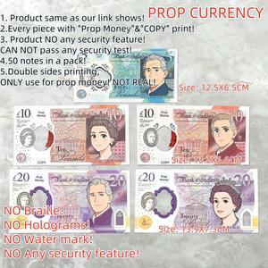 أوراق نقدية بلاستيكية رقيقة للغاية عالية الجودة من البوليمر بتصميم جنيه إسترليني بريطاني فئة 5 و10 و20 و50 بتأثير غير لامع لتزيين الفيديو والحفلات والعطلات - Product Image 6