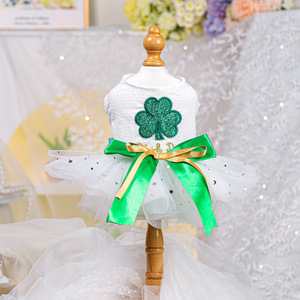 PETCIRCLE Ropa para Mascotas Primavera/Verano - Trajes para Perros y Gatos - Falda de Tul con Diseño de Trébol - Product Image 5