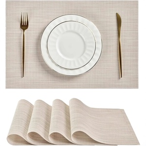Sets de <span class=keywords><strong>table</strong></span> résistants à la chaleur et antidérapants pour <span class=keywords><strong>table</strong></span> à manger, lavables, durables, en PVC tissé pour <span class=keywords><strong>table</strong></span> - Product Image 1