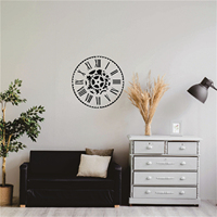 Plantilla de dibujo de patrón de reloj grande de 19,6x19,6 pulgadas, plantilla de pintura facial de reloj de plástico PET reutilizable para manualidades DIY