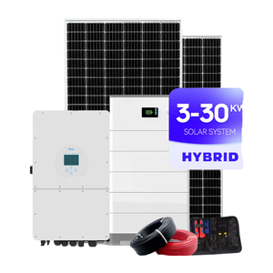 Système solaire hybride de montage au sol HOT pour toiture, prix attractif, système NICE 10 kW, systèmes On/Off de 5 kW à 30 kW pour les maisons - Product Image 1