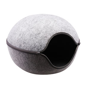 Umweltfreundliche Organische Wolle Donut-förmige Katzenhöhle und -haus Filz Haustiernest - Product Image 5