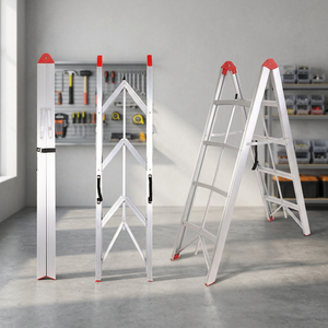 Échelle de sécurité légère, pliable, antidérapante, en alliage d'aluminium, OEM personnalisée pour usage domestique, intérieur, grenier, entrepôt, usage quotidien. - Product Image 2