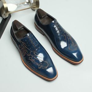 Chaussures de Costume pour Hommes en Cuir de Vache Véritable de Haute Qualité, Fabriquées à la Main, Chaussures de Mariage Formelles, Chaussures Habillées Italiennes d'Été pour Hommes, Chaussures Oxford - Product Image 5
