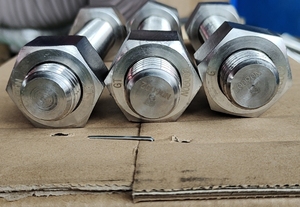 Tiges filetées intégrales résistantes à l'érosion en acier allié Hastelloy X N06002, matériau spécial OEM DIN 976 ASME B18.31.2, M4-M90, avec écrous - Product Image 2