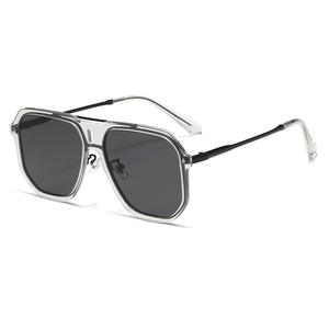 Nuevas gafas de sol con montura cuadrada para hombre, protección UV400, montura de PC, lentes de nailon, estilo para conducir al aire libre, diseño moderno - Product Image 1