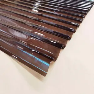 Строительном материале pc коричневый гофрированный лист поликарбоната 1,2 мм