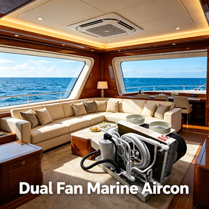 Refroidisseur marin autonome à haut débit d'air 24000 BTU R410A Système de refroidissement automatique à double ventilateur pour catamarans - Product Image 4