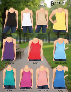 Camiseta sin mangas de algodón para mujer Bethel, cuello redondo, corte regular, tallas S, M, L, XL, transpirable, tejido 100% algodón - Product Image 2