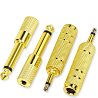Lot de 4 adaptateurs jack pour casque, 3,5 mm mâle vers 6,35 mm femelle et 6,35 mm vers 3,5 mm, adaptateur audio pour lecteur