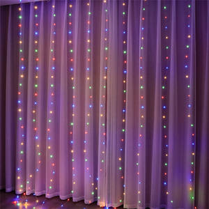 300 LED lampe convexe perles <span class=keywords><strong>crochet</strong></span> et rideau lumières extérieur <span class=keywords><strong>guirlande</strong></span> féerique fête mariage noël décorations prise USB - Product Image 1