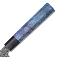 Couteau de cuisine ambidextre Chef's Damascus Steel, manche en bois stabilisé à la résine, forgé à la main, finition haute brillance, lame de 20,7 cm