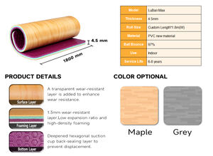 Tappetino <span class=keywords><strong>da</strong></span> Basket Fai-<span class=keywords><strong>da</strong></span>-Te, Colorato e Semplice, Facile <span class=keywords><strong>da</strong></span> Pulire e Rimovibile, Riciclabile, per Allenamento in Camera - Product Image 4