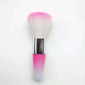 HQ Single Bullet <b>Head</b> Face Blush Brush Nylon Mushroom <b>Head</b> <b>Fan</b> Brush Plastic Handle Makeup Beauty Tool GZ RTS Bulk Mixed Order - Product Image 2