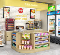 Comptoir de caisse de supermarché, magasin de commodité, caisse de caisse en bois, vente au détail, vente au détail