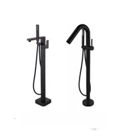 Robinet de baignoire moderne baignoire avec pommeau de douche laiton chromé robinet de remplissage de baignoire à double poignée ensemble de robinets mélangeurs de douche