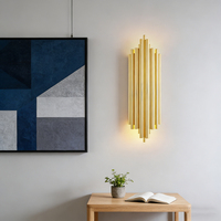 Lampes murales contemporaines en acier inoxydable, éclairage mural intérieur, lampes LED pour la décoration intérieure de la maison