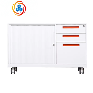 Archivador Metálico Ignífugo con Puerta Corredera, 4 Cajones con Cerradura, Mueble de Almacenamiento con Ruedas para Oficina, Escuela o Apartamento - Product Image 2