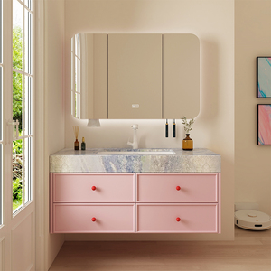 Yicheng bellezza all'ingrosso di <span class=keywords><strong>lusso</strong></span> pietra di cristallo blu di marmo lavabo lavabo bagno lavabo lavabo con specchio per la vendita - Product Image 1