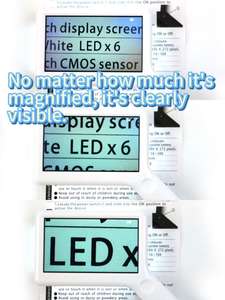 Kaca Pembesar Digital Portabel Genggam PMMA 6 Lampu LED Perbesaran 3X 5X 10X Lensa Kaca Optik Loupe Perhiasan untuk Membaca - Product Image 4