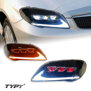 Conjunto de Faros Delanteros LED de 12V con Tres Lentes para Vios 2005-2007 con Luz Diurna y Señal de Giro - Product Image 1