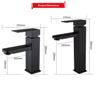 Robinetterie de salle de bain d'hôtel, mélangeurs d'eau chaude et froide / Robinet en acier inoxydable pour lavabo