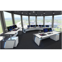 Table ergonomique personnalisable Console centrale de sécurité Mobilier de salle de contrôle industrielle Table de commande de station de télévision