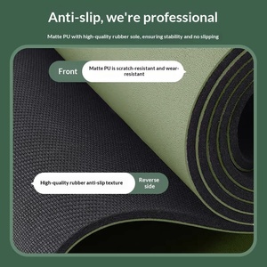 Tapis de yoga professionnel semi-circulaire givré en caoutchouc inodore, antidérapant, épaissi, avec ligne de guidage postural - 10 Non - Product Image 5