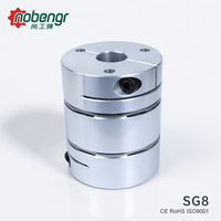 Coupleur de mouvement industriel, corps en aluminium, diaphragme en acier inoxydable, serrage sans jeu, précision pour servomoteur, moteur pas à pas, vis à billes CNC
