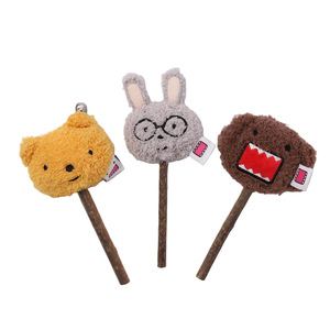 Hoopet Domo-kun Bâton de dentition en bois à la catnip, jouet pour chat de dessin animé 80g - Product Image 3