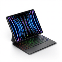 Keyboard LED Backlit Ajaib dengan Layar LCD untuk iPad Pro 11 13 Air 4/5 iPad Generasi ke-10 Pro 12.9