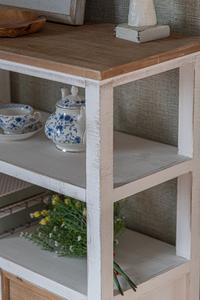 Armoire de présentation en bois massif INNOVA, écologique, durable, vintage, rustique, style ferme, grande, 1 porte, 3 tiroirs, salon - Product Image 4