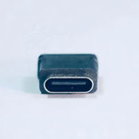 Konektor USB Tipe C Betina Tahan Air IP67 16 Pin Terminal Solder Pemasangan PCB 6 Inti Model Industri D 5A 5V